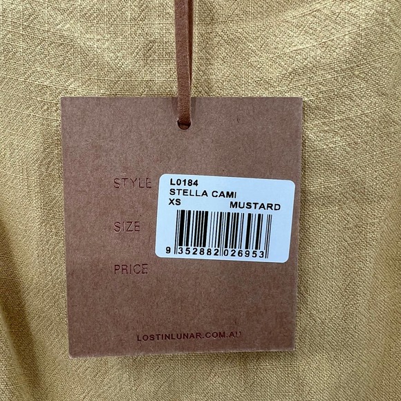 Lost in Lunar Yellow Mustard Stella Camisole Size XS NWT - Picture 4 of 5